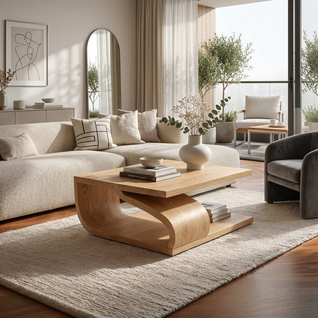 Curved Apartment Coffee Table