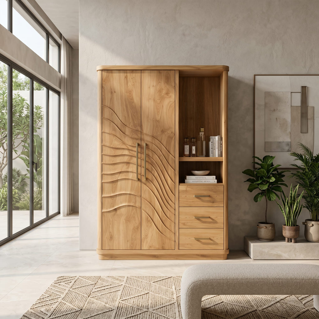 Modern Form Armoire, solid wood, built to order