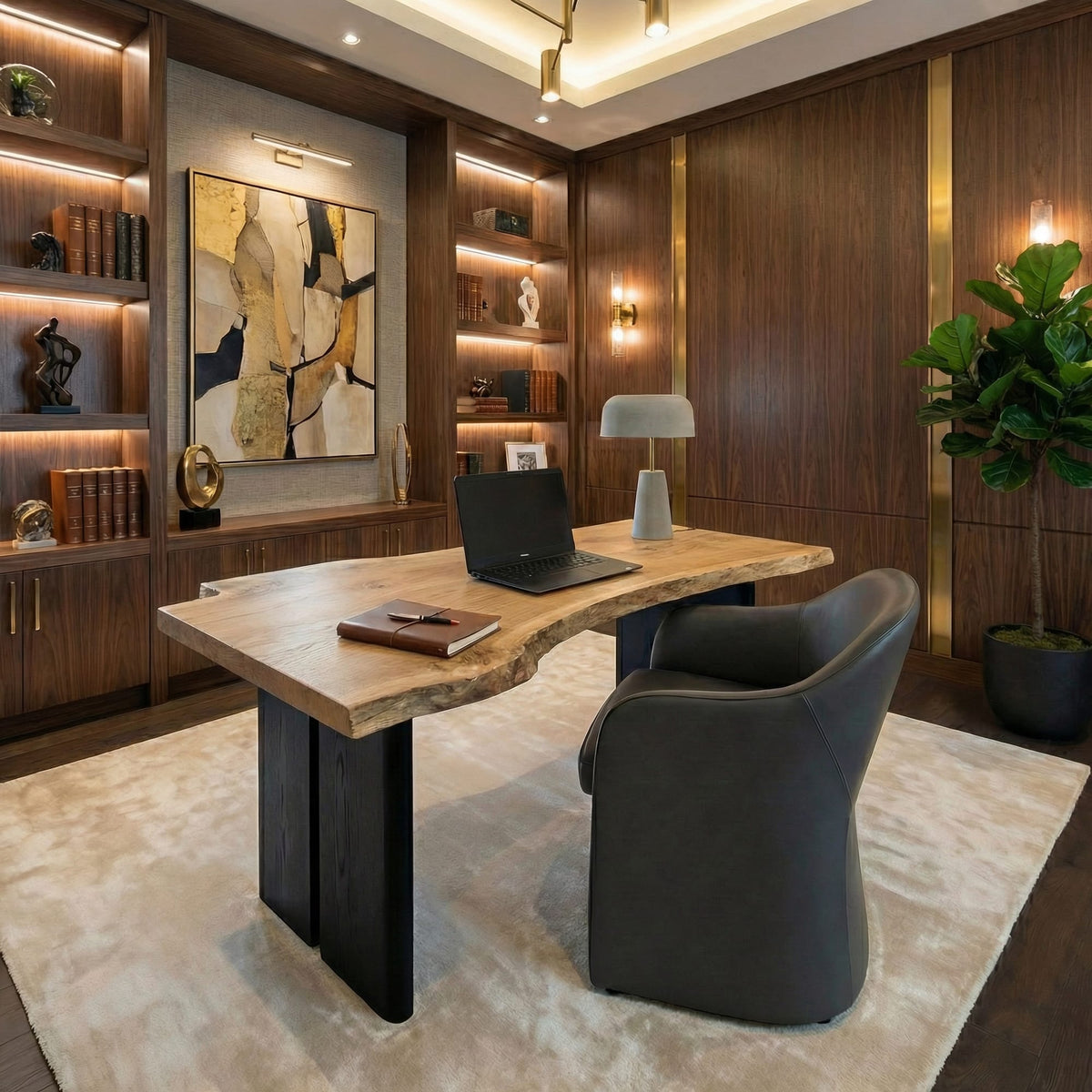 Modern Solid Workstation Desk