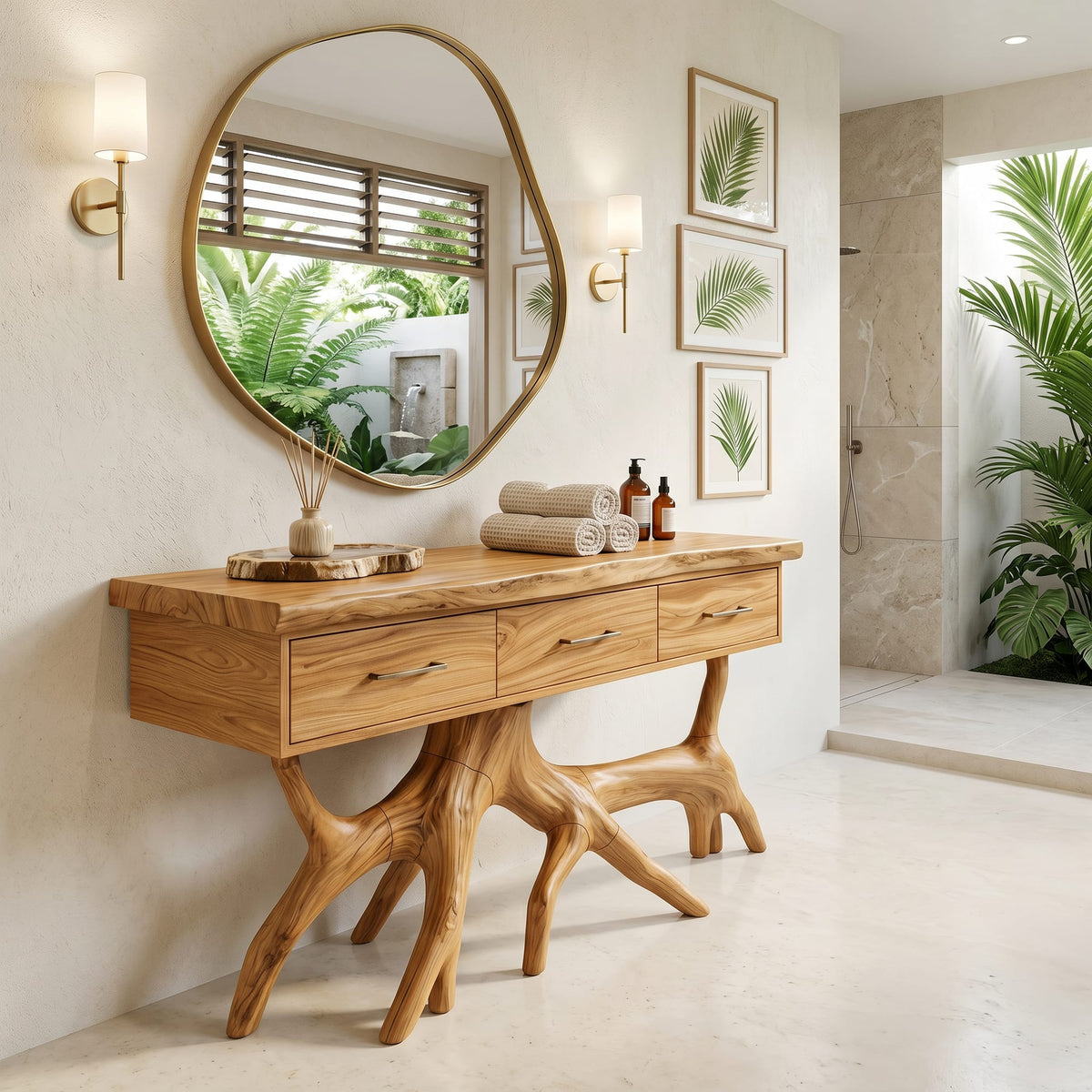 Spa-inspired Mid Century Vanity