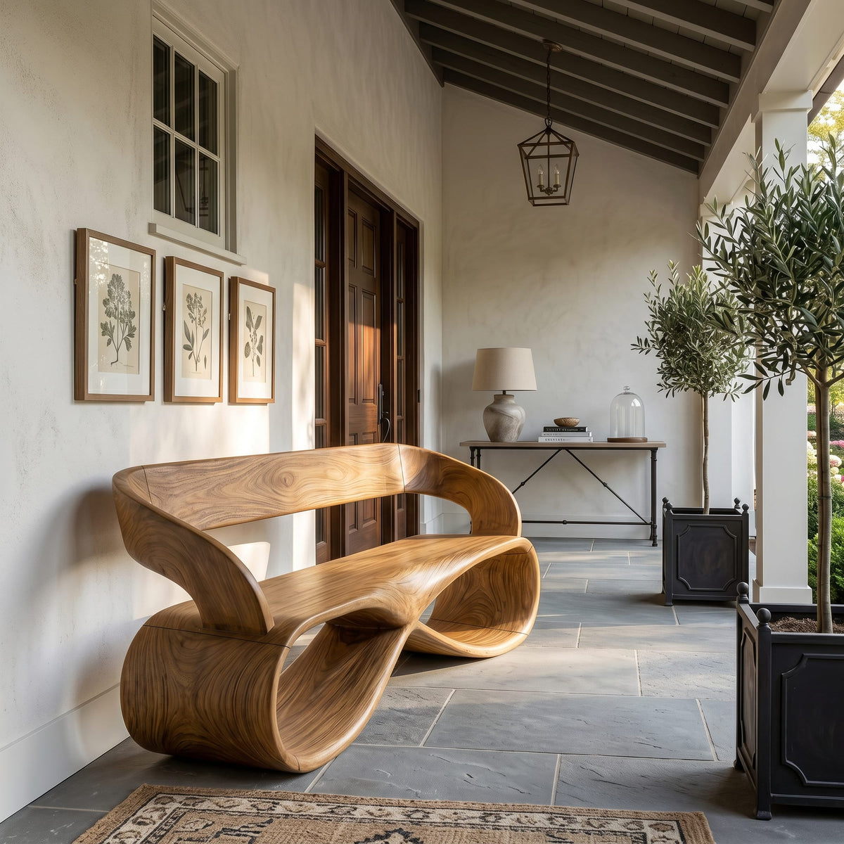 Solid Bench Designer Interior, solid wood, built to order