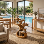 Contemporary Multi Tier Side Table Home, solid wood, built to order