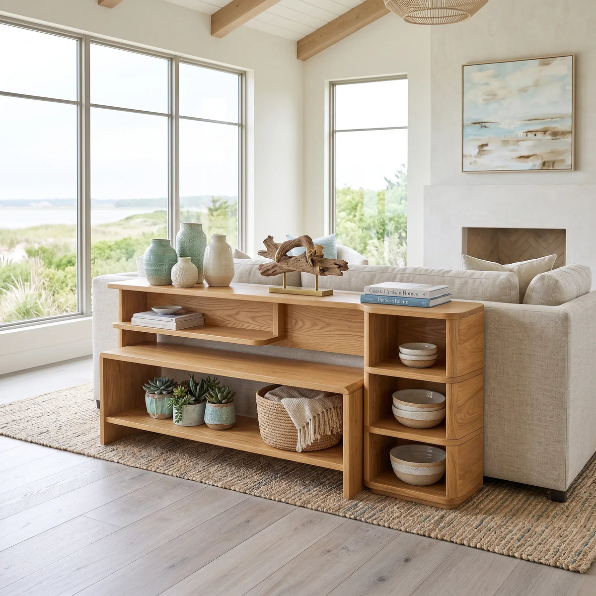 Minimalist Storage Console, solid wood, built to order