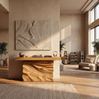 Minimalist Live Form Console Table, solid wood, built to order