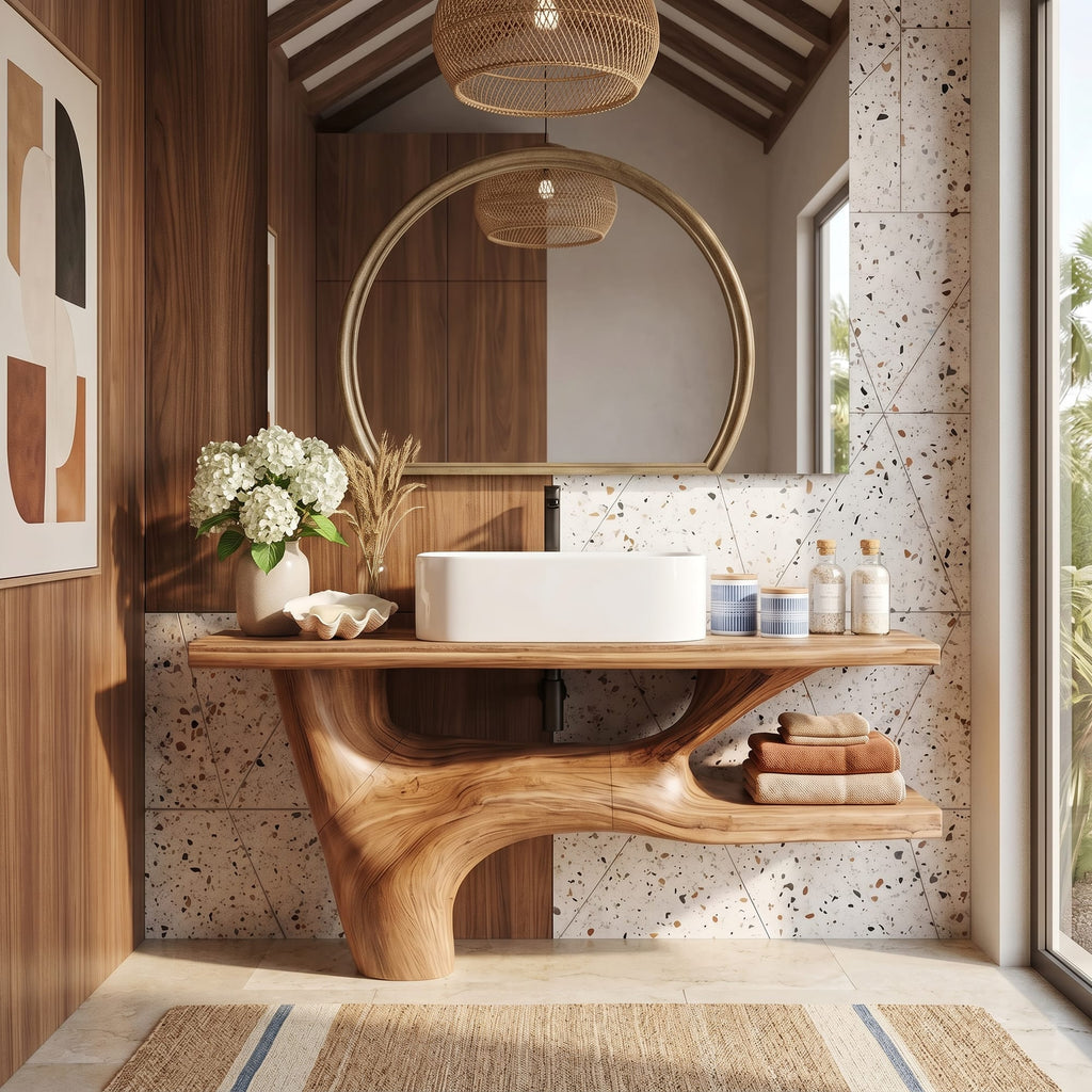 Handcrafted Vanity, solid wood, built to order