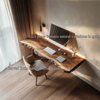 Handcrafted Floating Writing Desk Study Room Interior Statement Design, solid wood, built to order