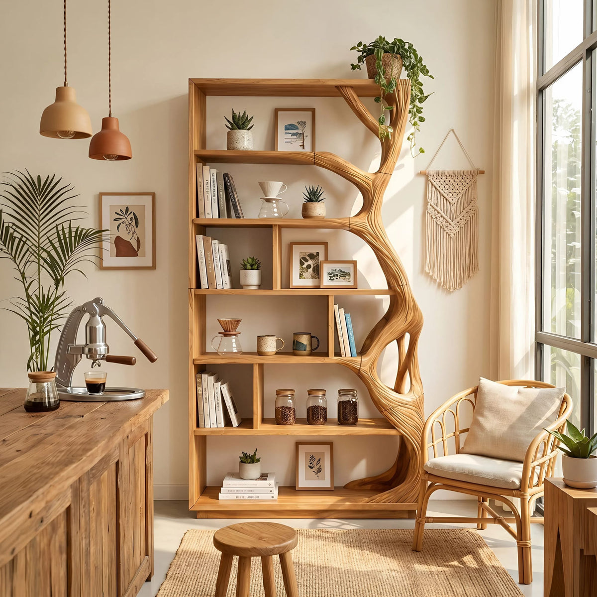 Geometric Contemporary Bookshelf