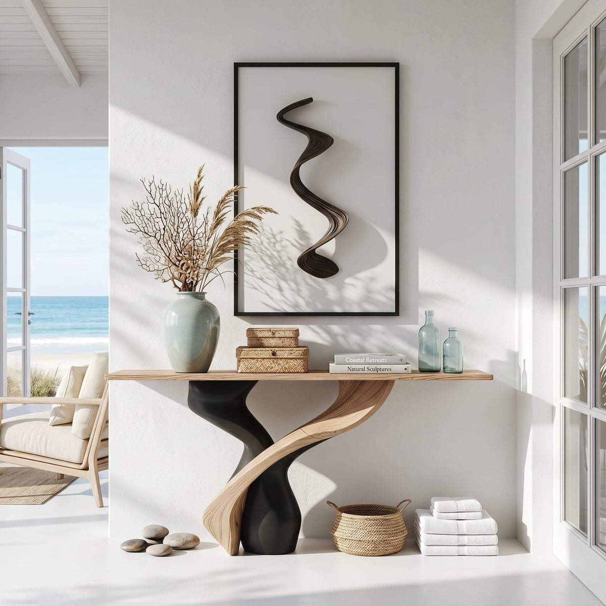 Rustic Console Table Inspiration Entryway Design, solid wood, built to order