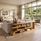 Contemporary Layered Console Table, solid wood, built to order