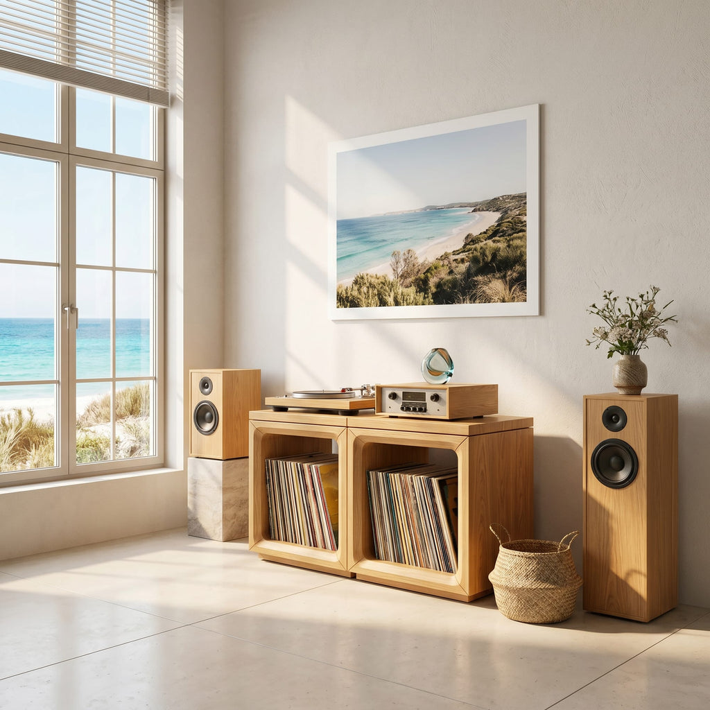 Minimal Storage Record Stand