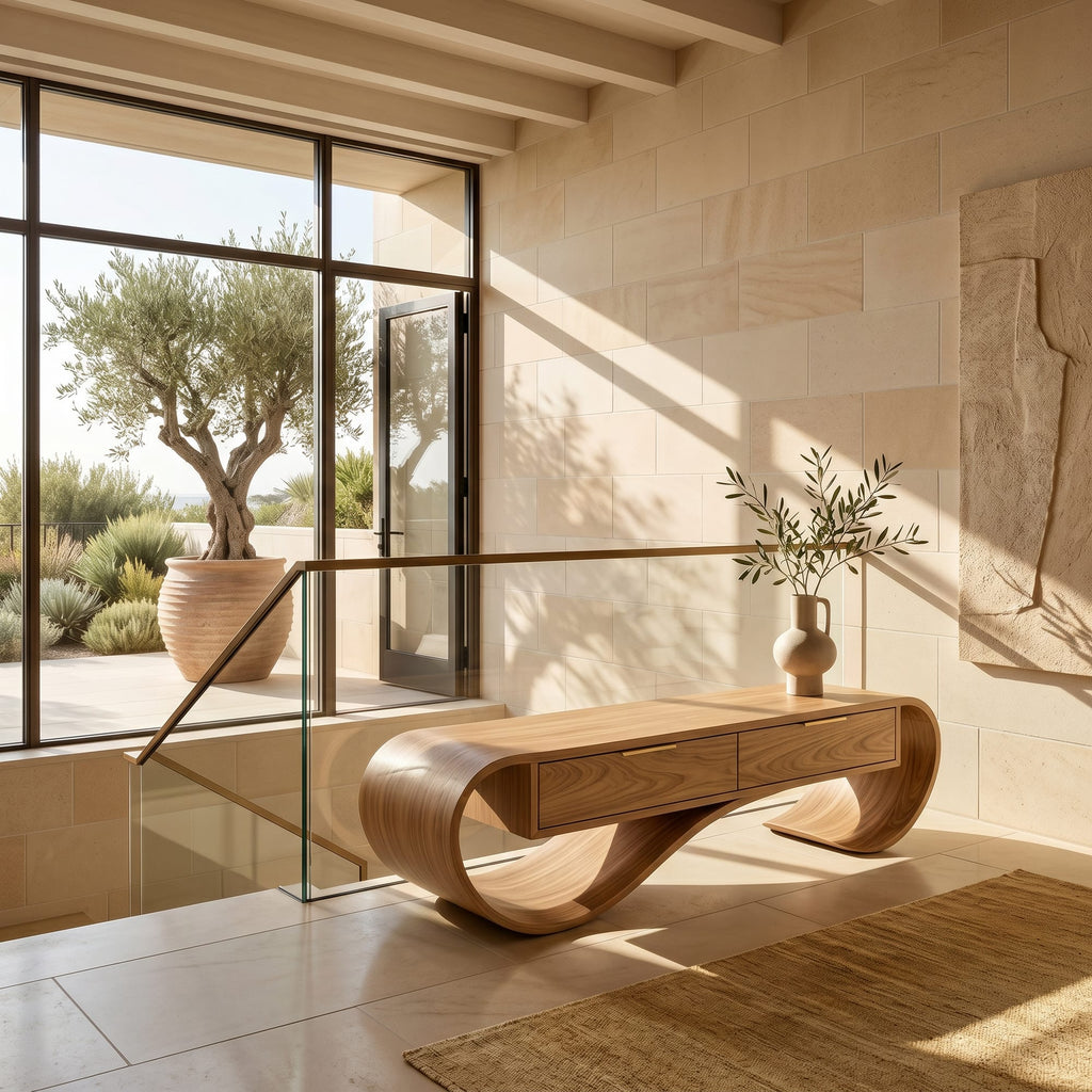 Curved Contemporary Bench