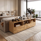 Farmhouse Storage Console Table Bedroom, solid wood, built to order