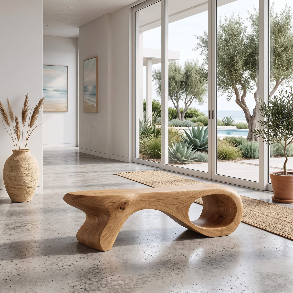 Artistic Sculptural Bench