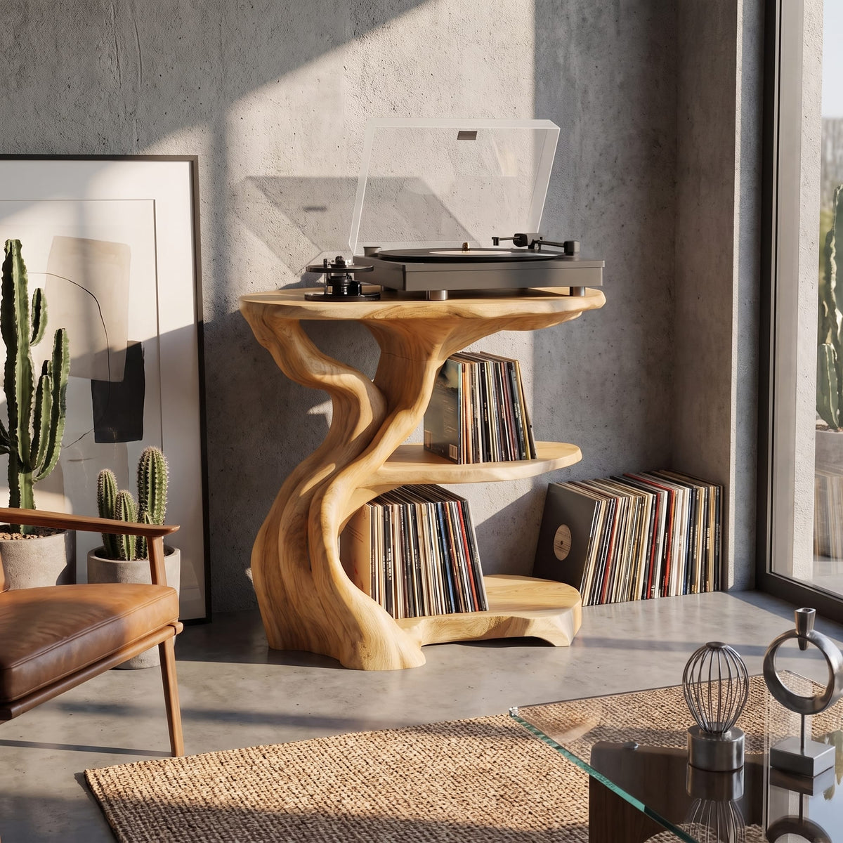 Handcrafted Media Stand Custom Living Room, solid wood, built to order