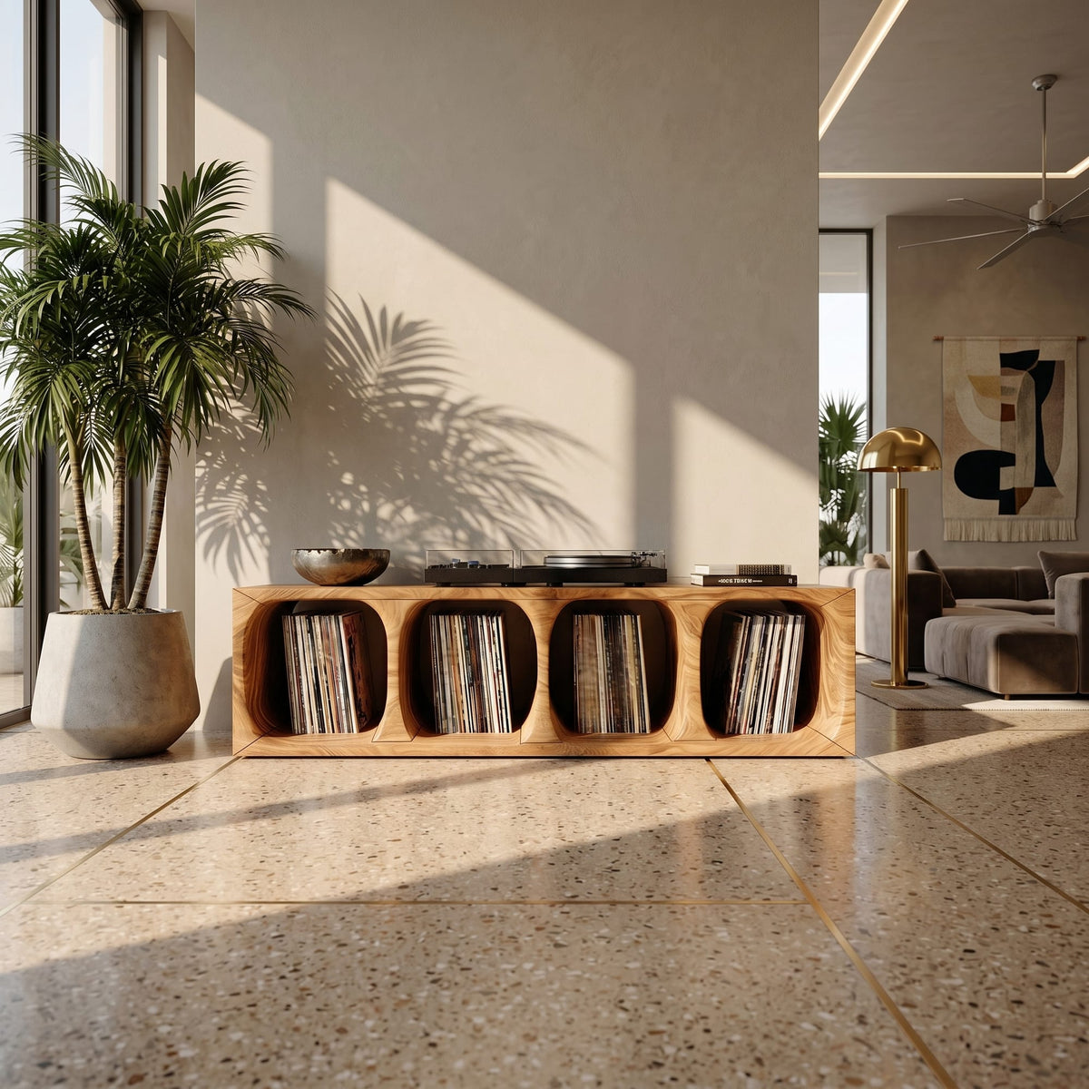 Arched Modern Record Stand