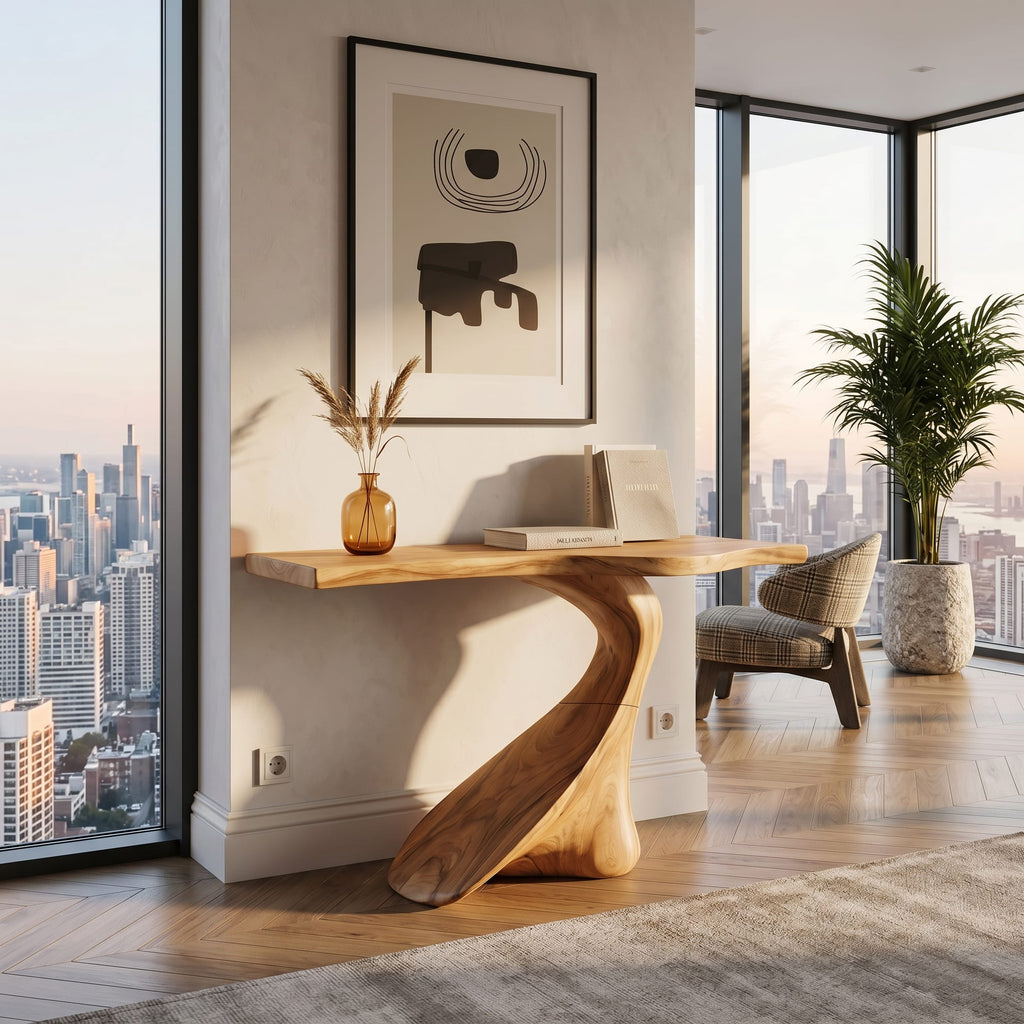 Chic Live Edge Console Table
