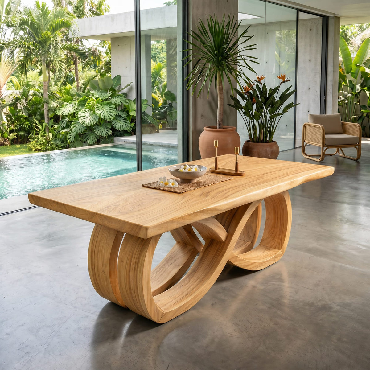Solid Entertaining Dining Table