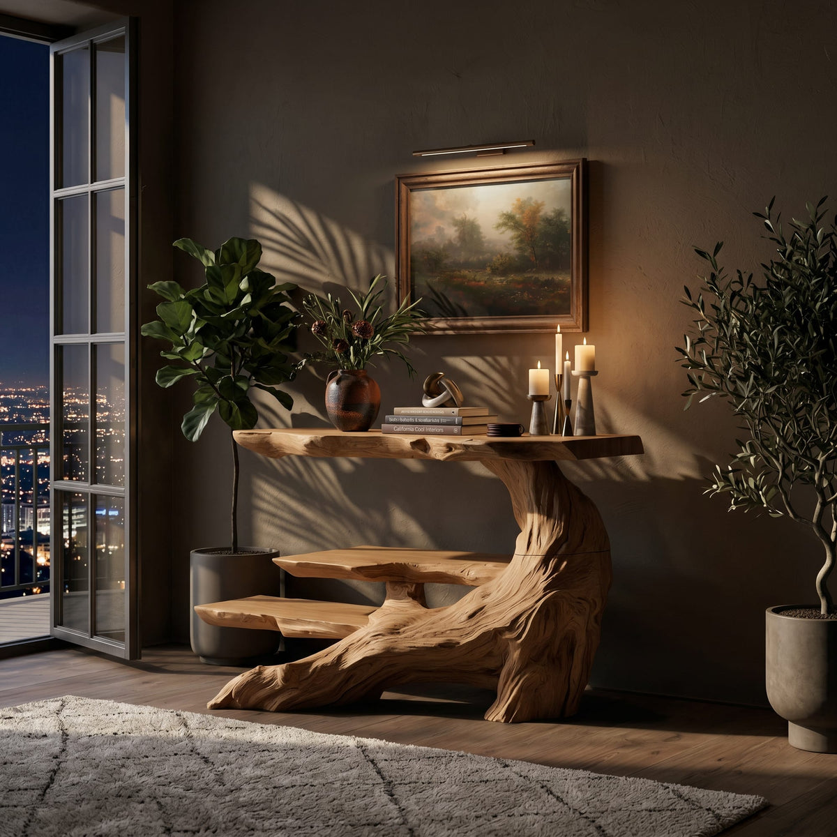 Black Coffee Console Table