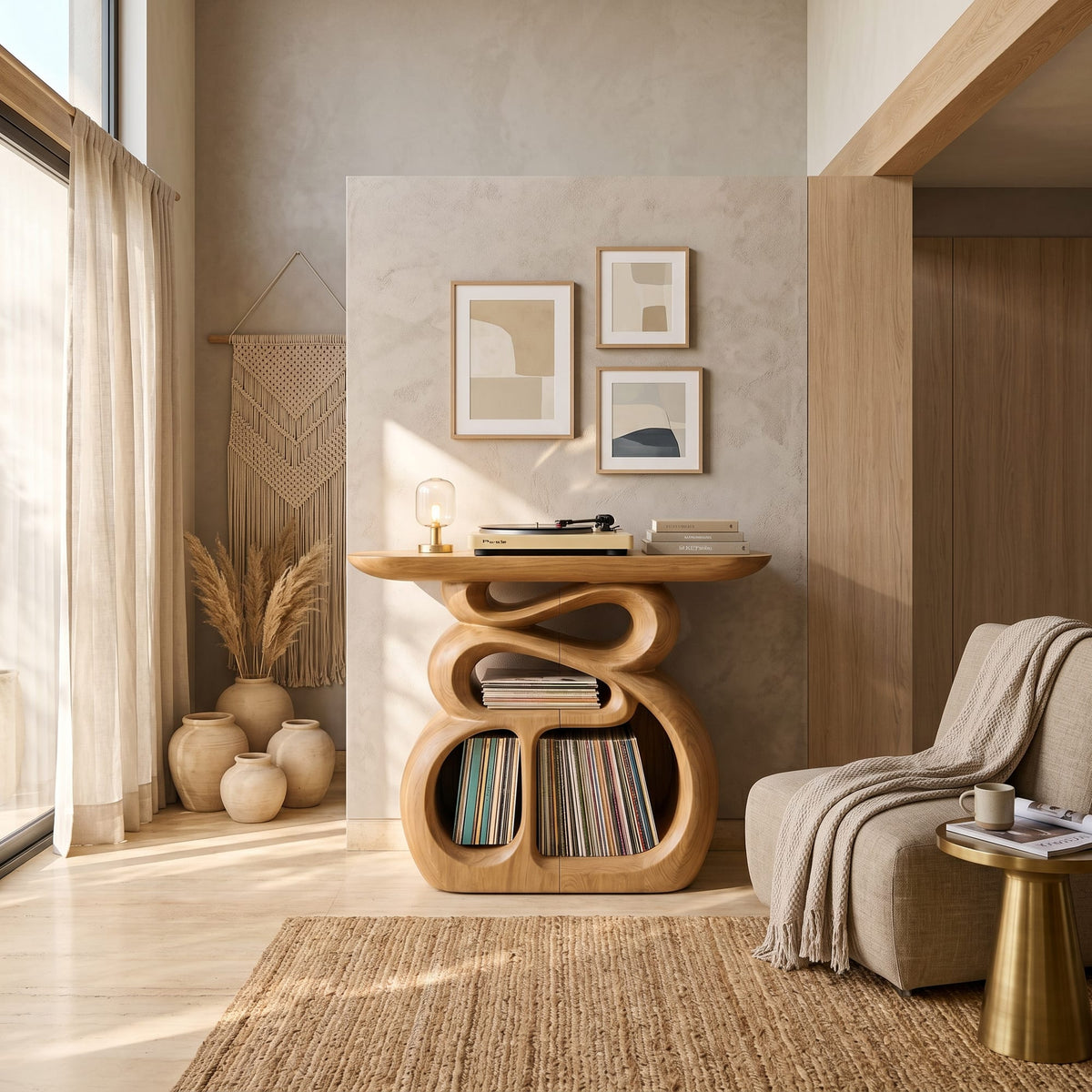 Contemporary Audio Stand, solid wood, image 5 of 8