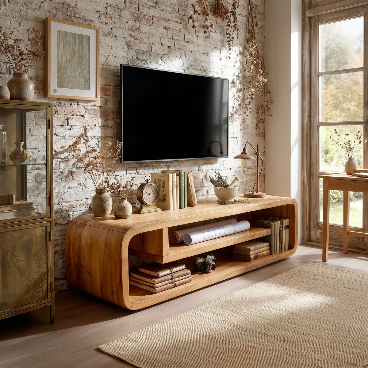 Curved Buffet TV Cabinet