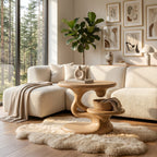 Contemporary Floating Side Table Mountain Retreat, solid wood, built to order