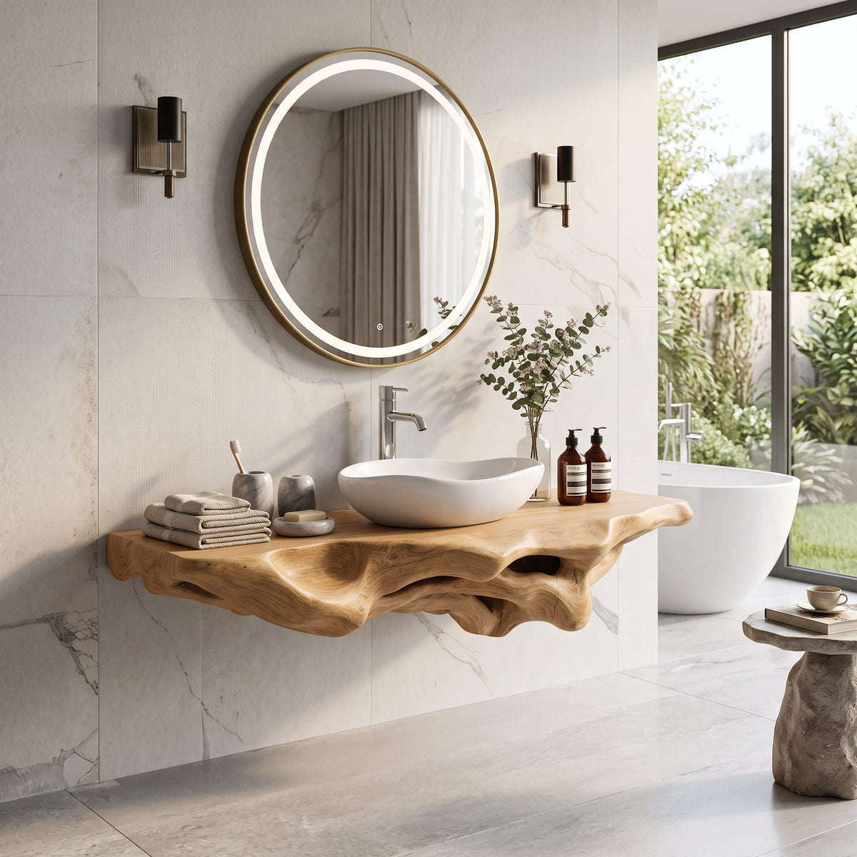Floating Towel Bath Shelf