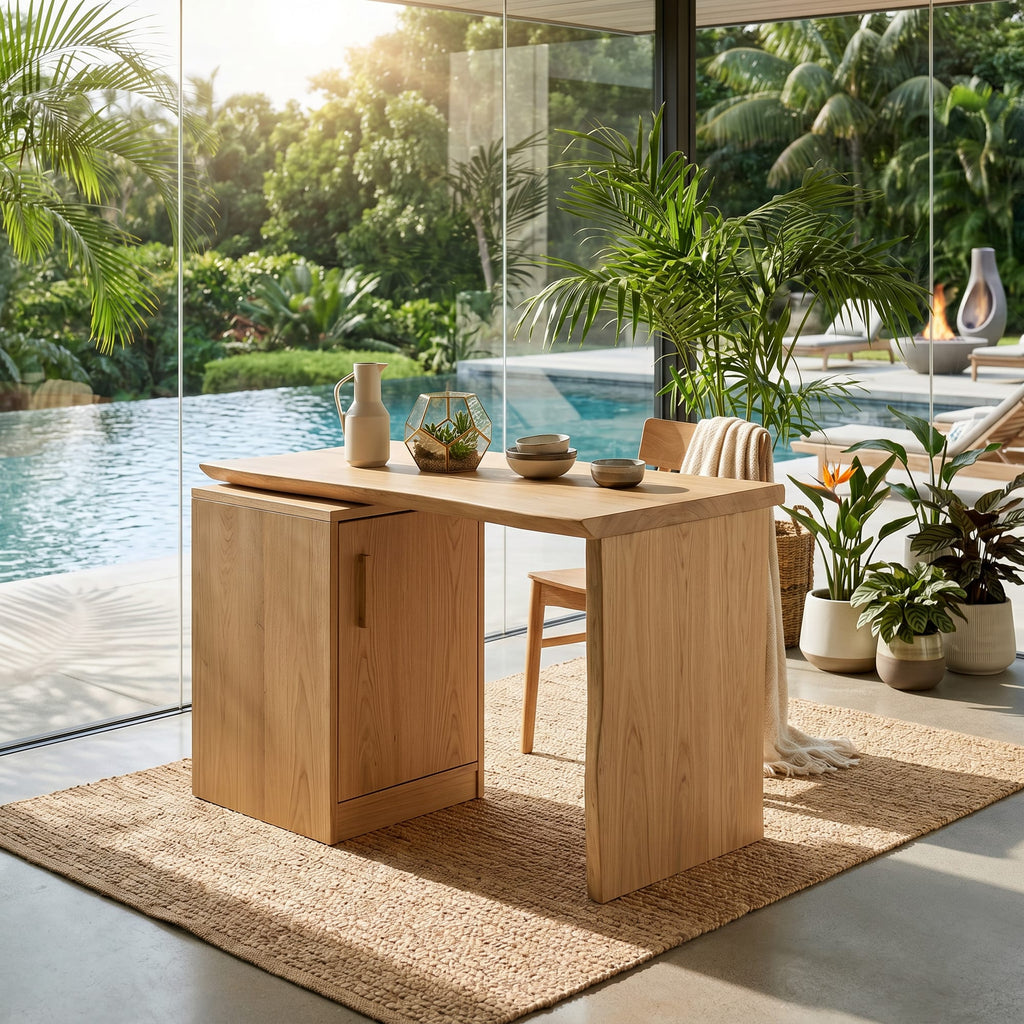 Solid Covered Dining Table