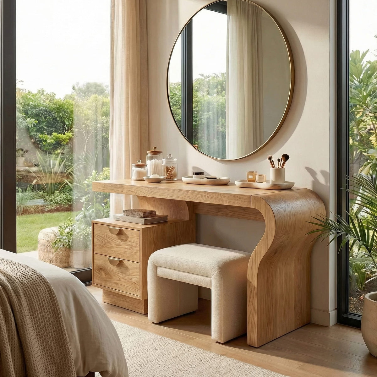 Minimal Modern Makeup Vanity