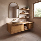 Contemporary Double Sink Bathroom Vanity Ensuite, solid wood, built to order