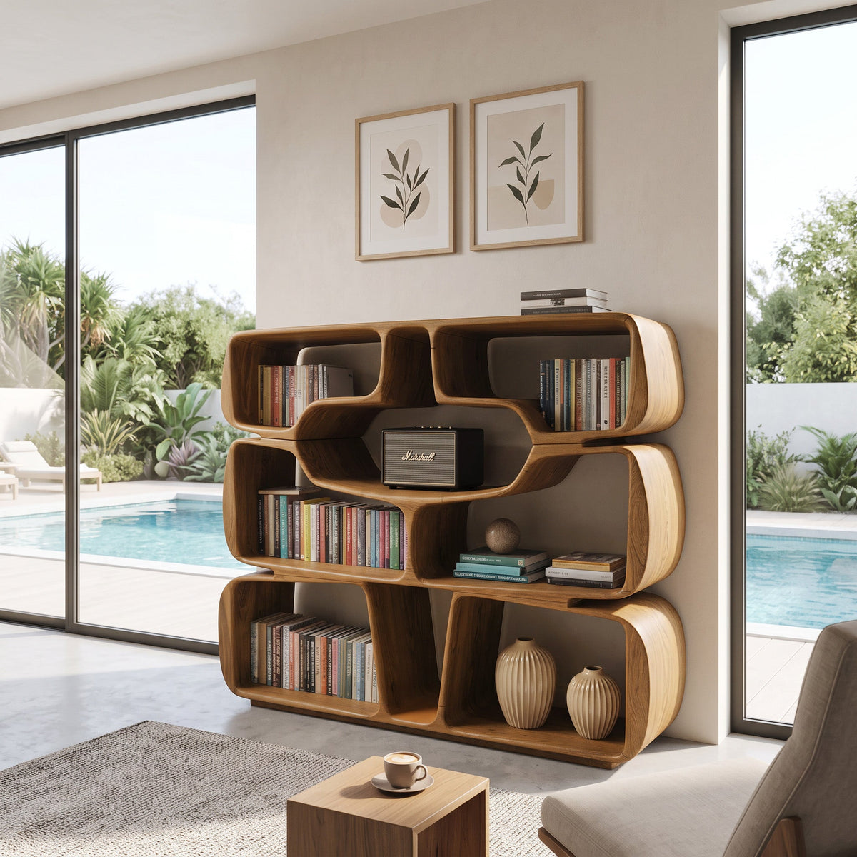 Sculptural Curves Bookshelf