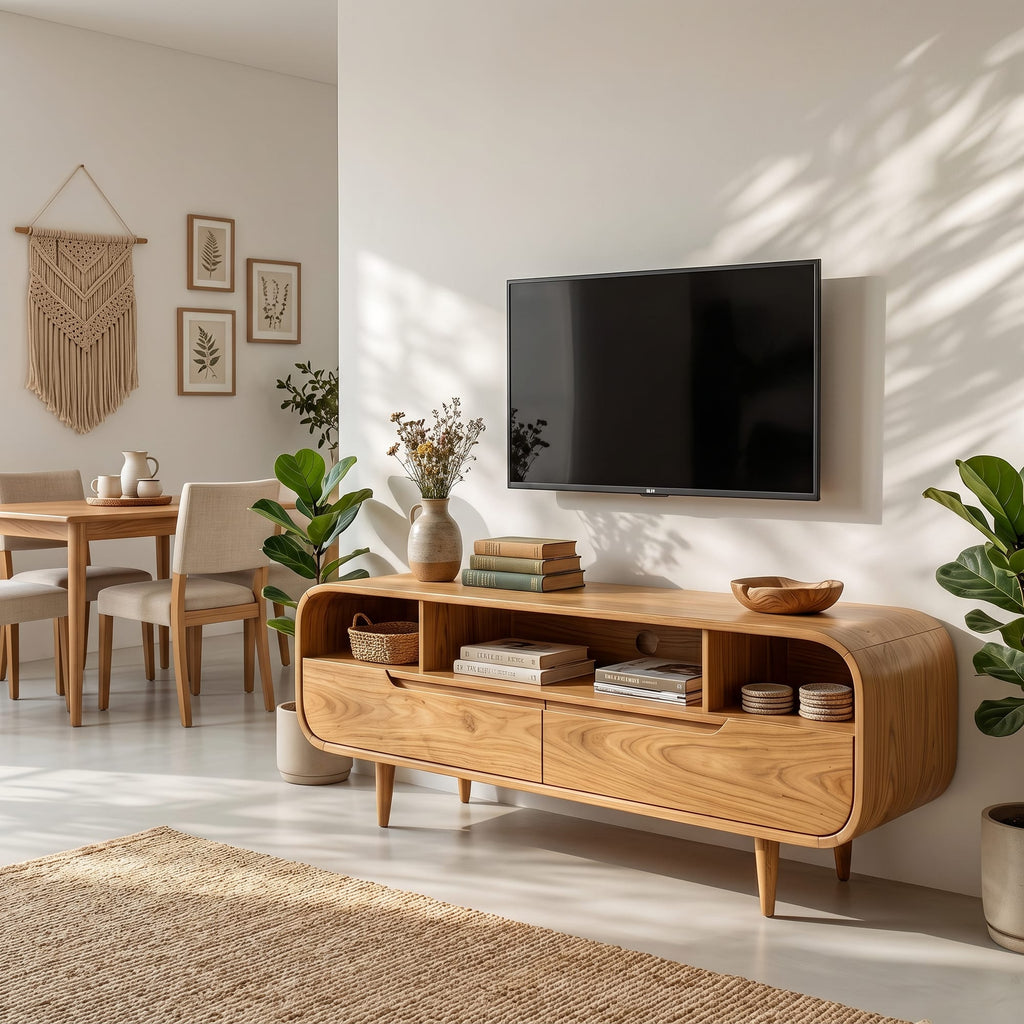 Walnut Mid Century TV Cabinet