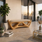 Designer Wooden Bench Creative Studio, solid wood, built to order