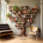 Tree Branch Standing Corner Shelf Custom Shelf, solid wood, built to order