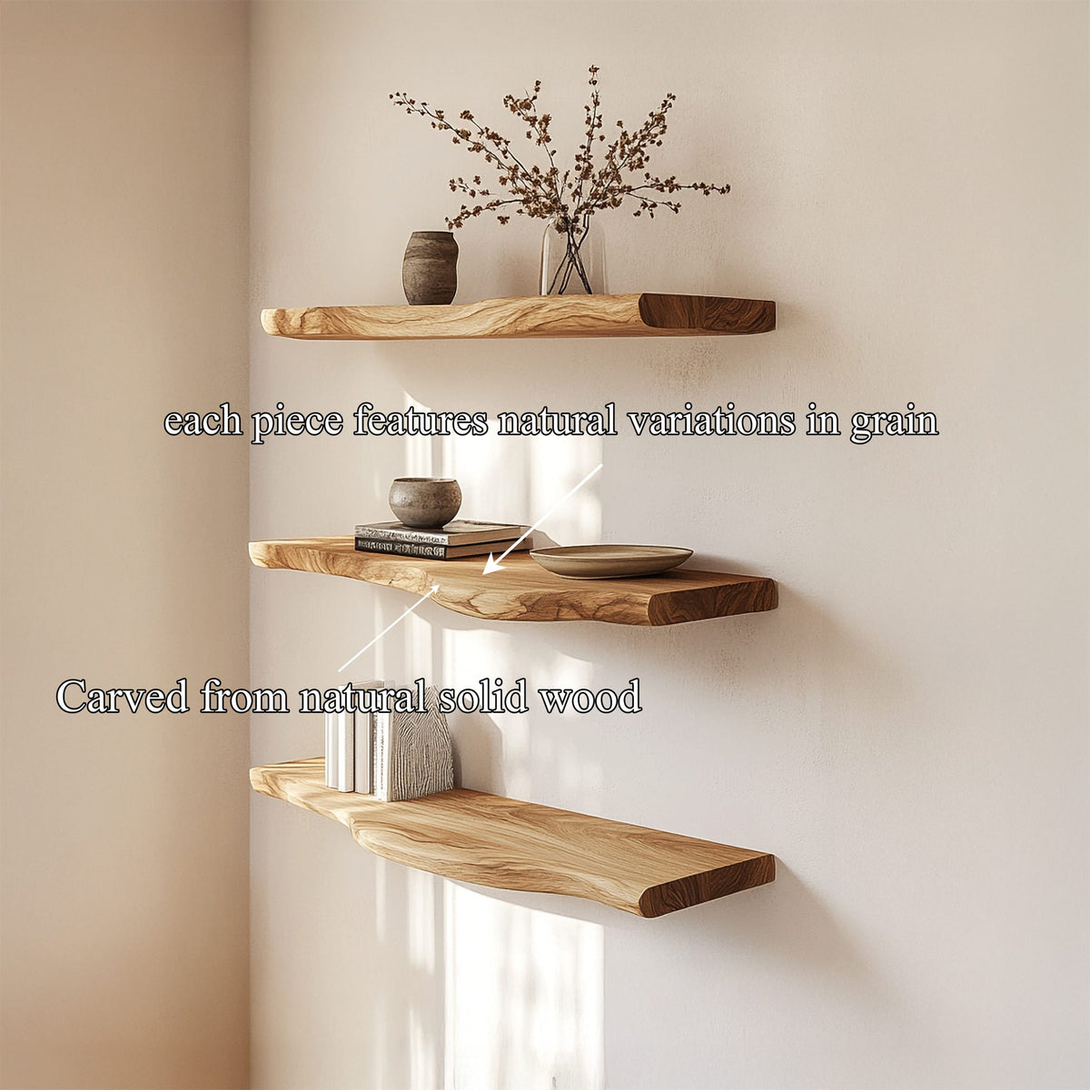 Sculptural Mount Floating Shelf