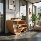 Curved Modern Record Stand
