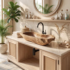 Mid Century Wood Wash Basin, solid wood, built to order