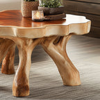 Handcrafted Coffee Table with Design, solid wood, built to order