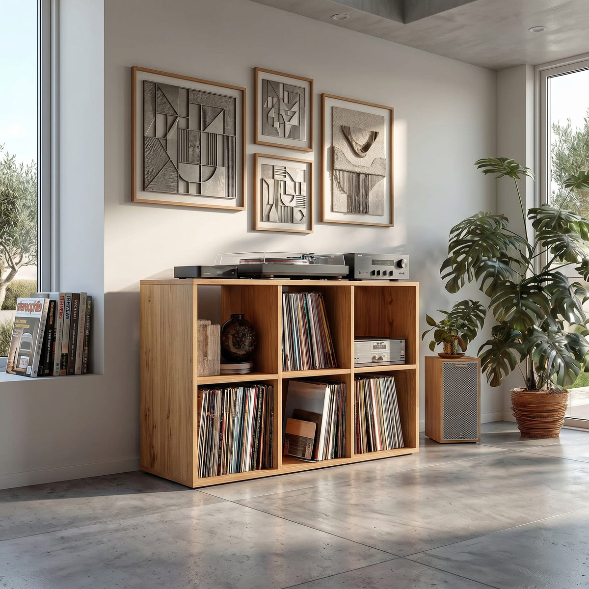 Album Mid Century Record Stand