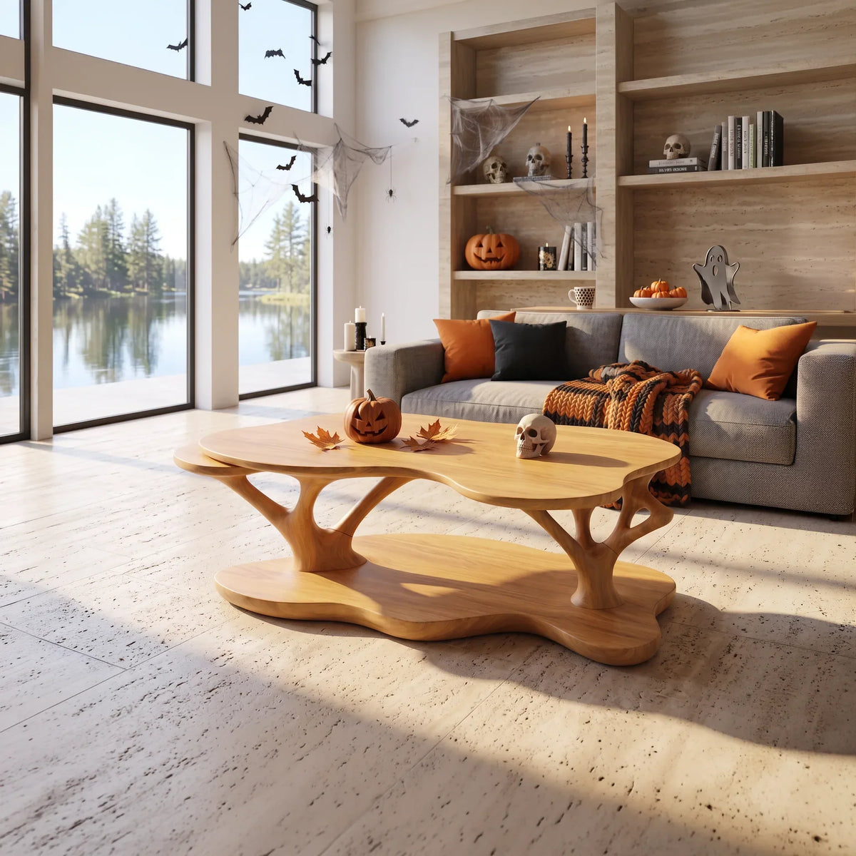 Organic Branch Base Table, solid wood, built to order