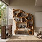 Mid Century Display Bookshelf, solid wood, built to order