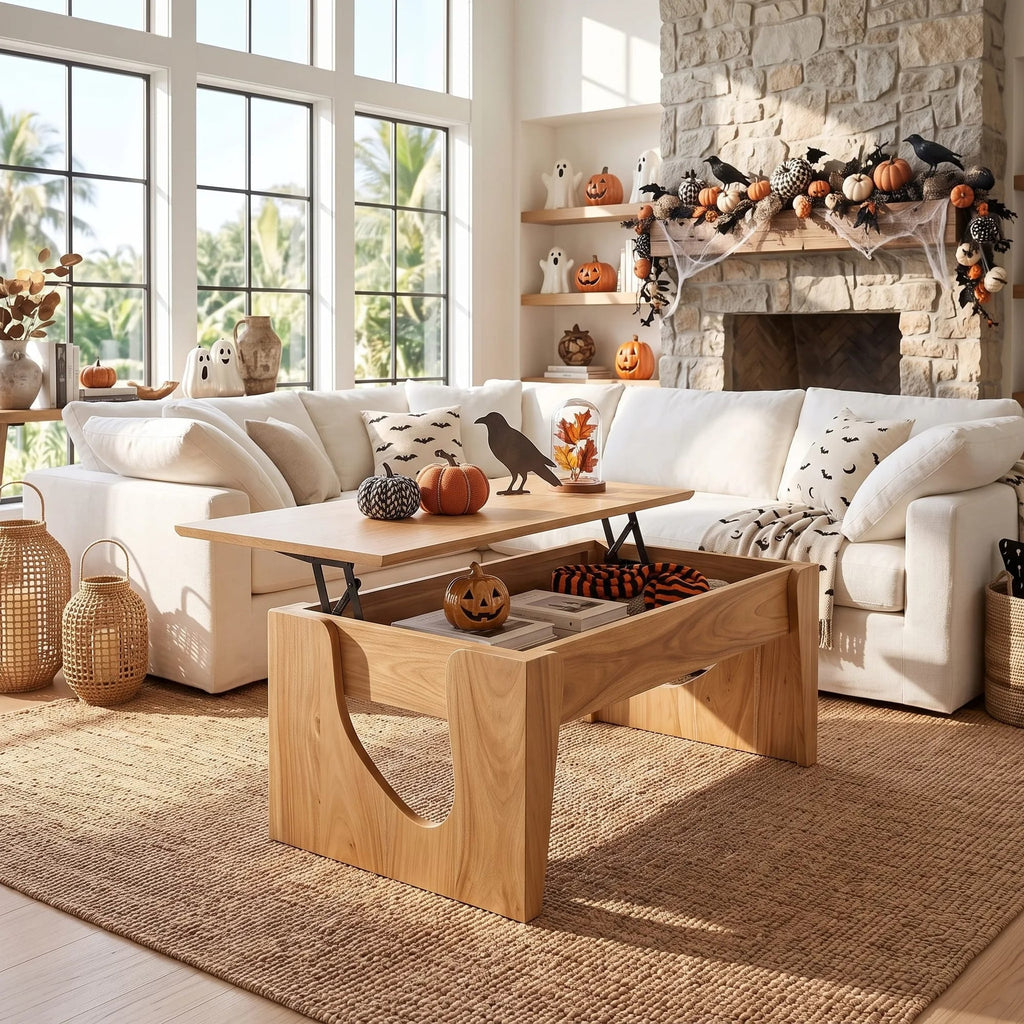 Handcrafted Lift Top Coffee Table Urban Loft, solid wood, built to order