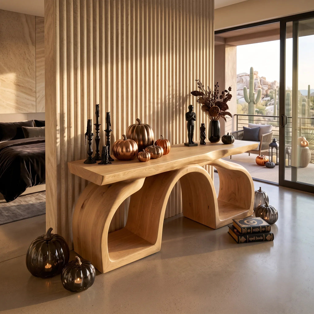 Pumpkin Live Edge Console Table