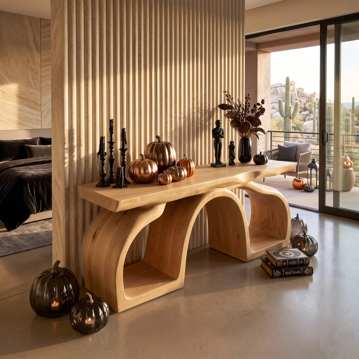Pumpkin Live Edge Console Table