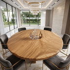 Contemporary Round Dining Table Top Dining Room, solid wood, built to order