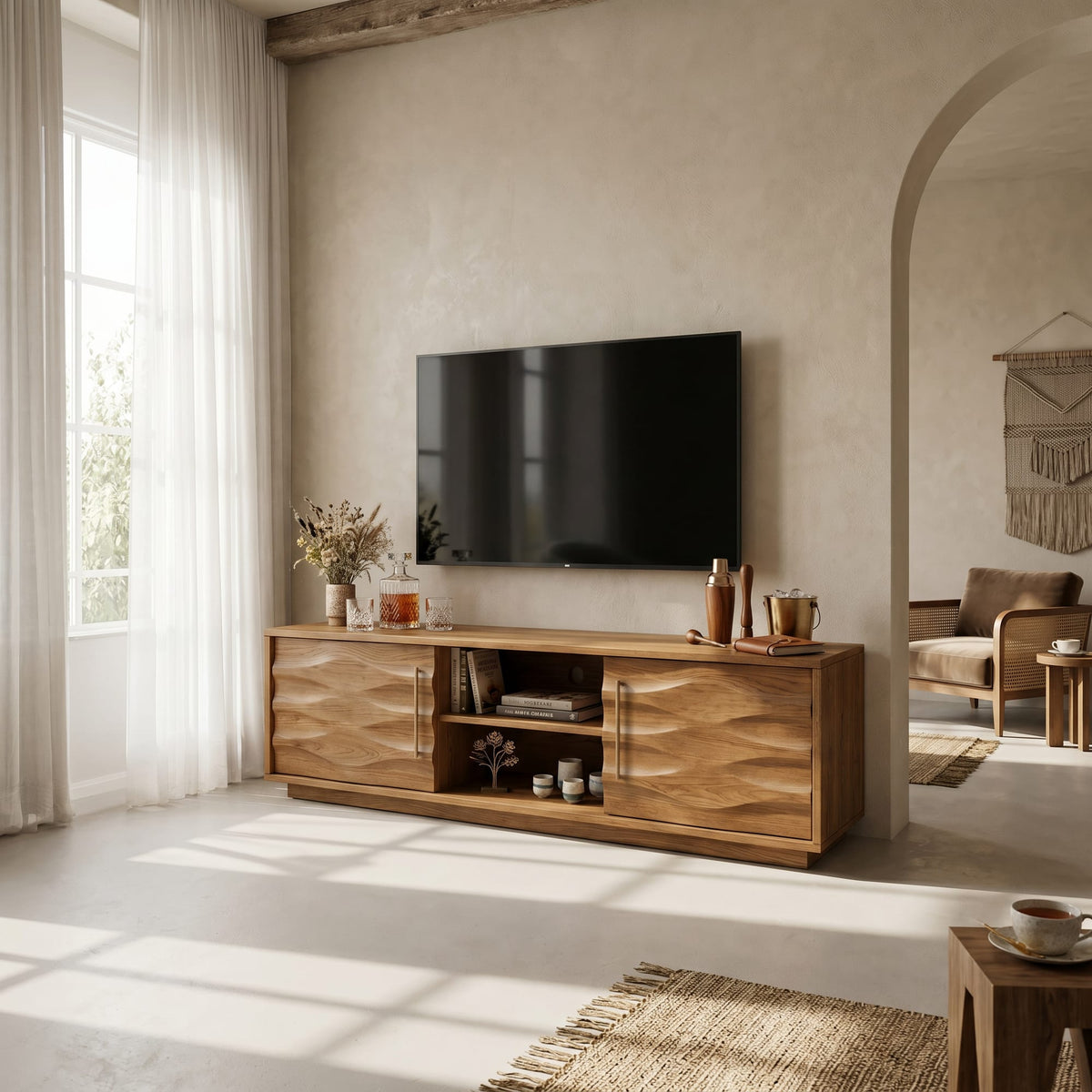 Curved Arched TV Cabinet