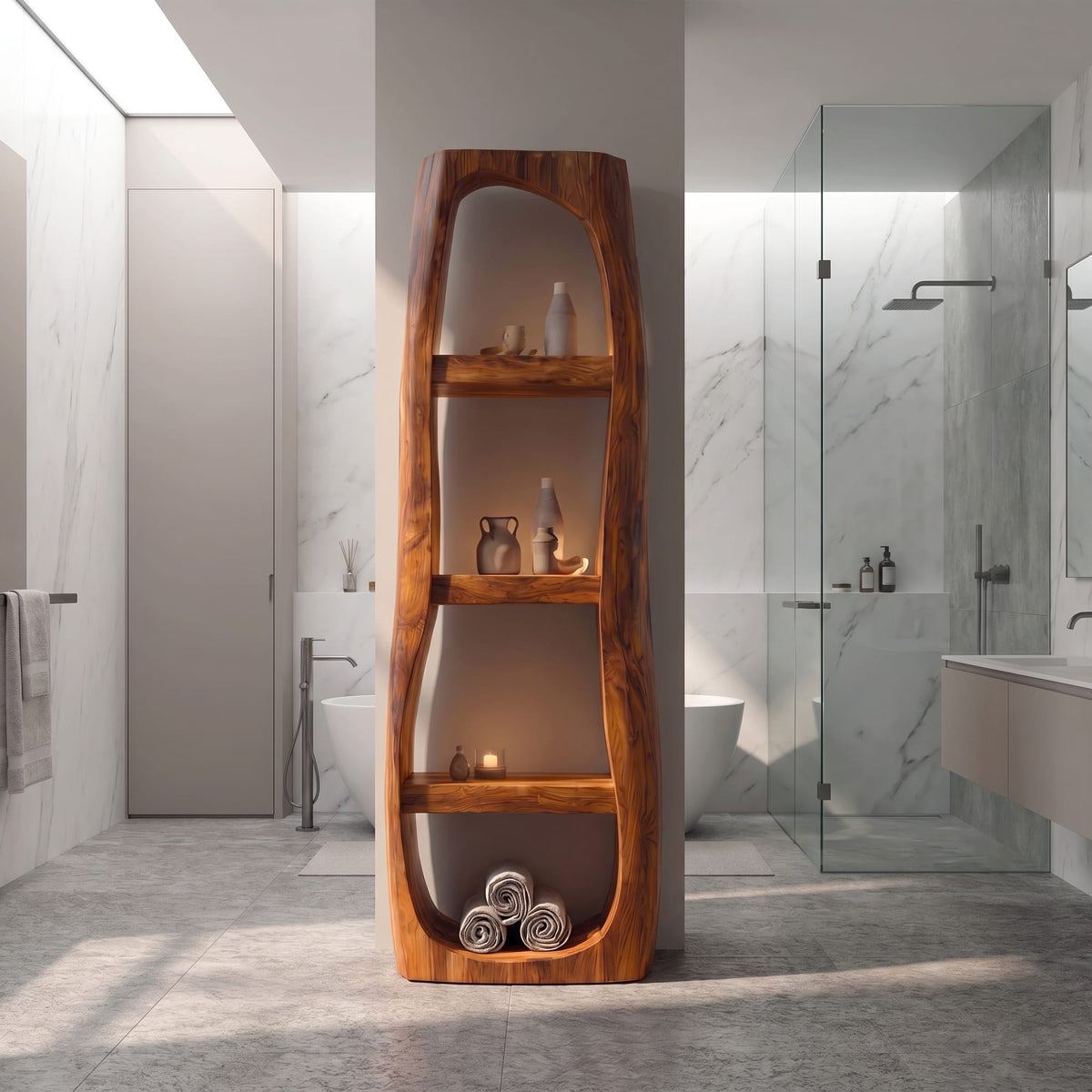 Curved Arched Bath Shelf