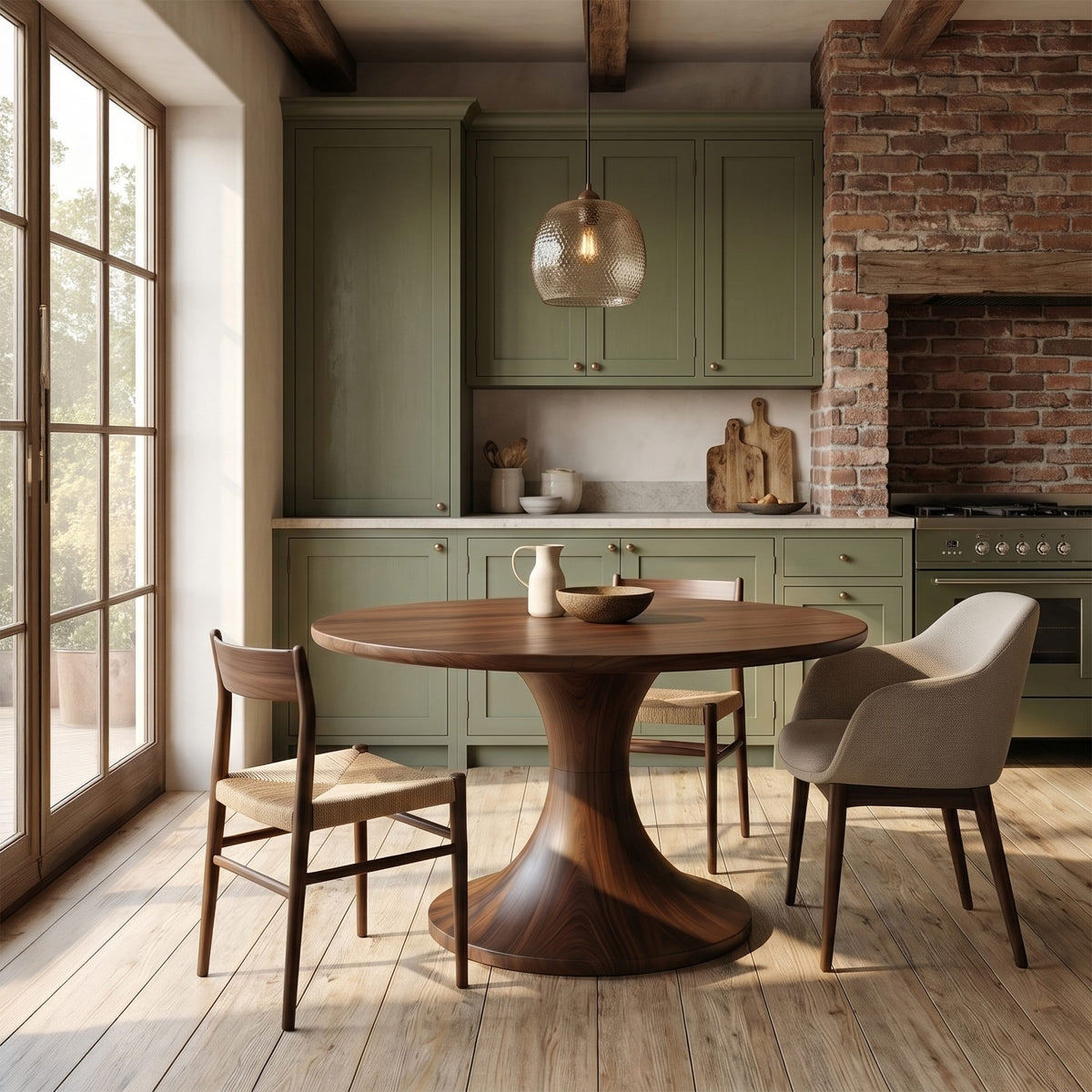 Contemporary Pedestal Dining Table