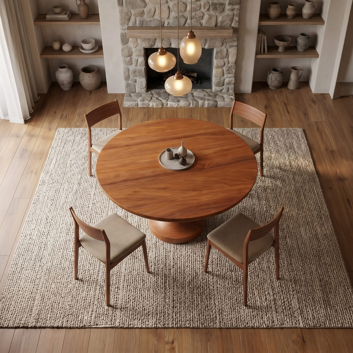 Pedestal Sculptural Dining Table
