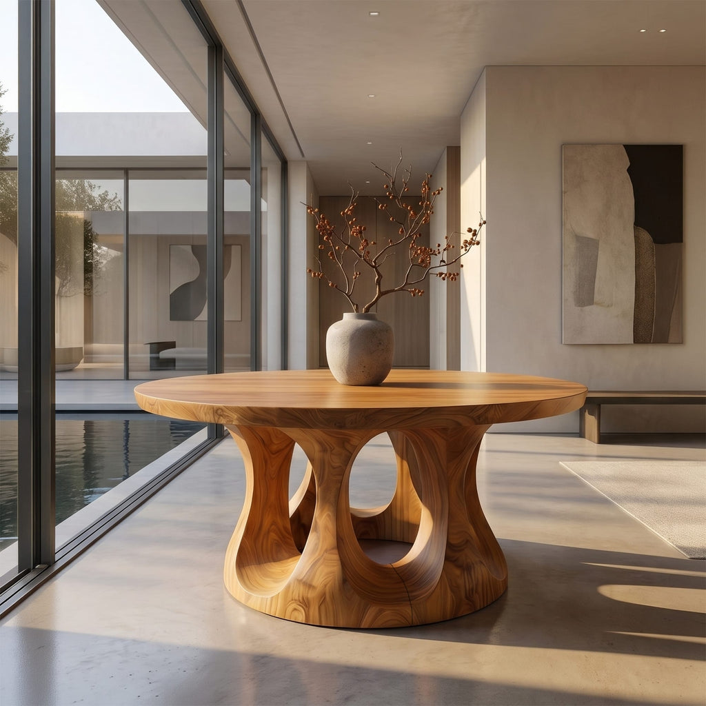 Sculptural Dual Console Table