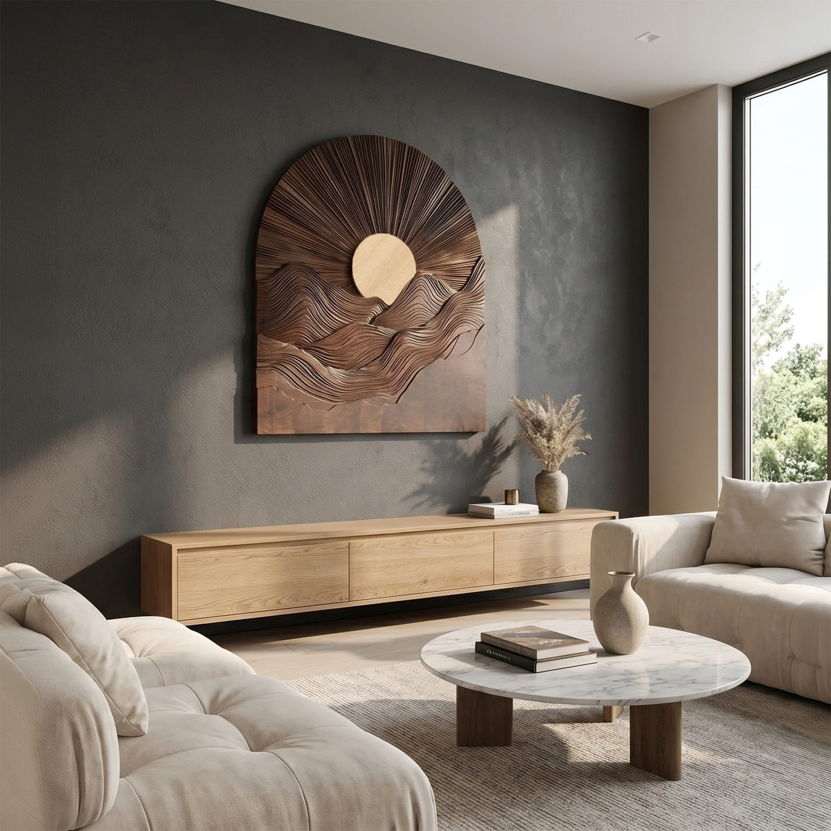 Sunburst Sculptural Wall Art